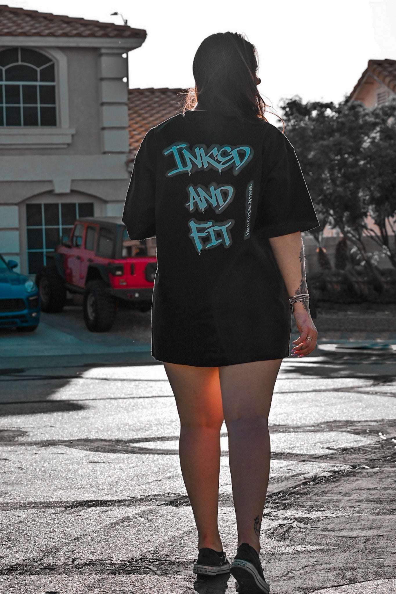 Graffiti Inked Oversized Tee